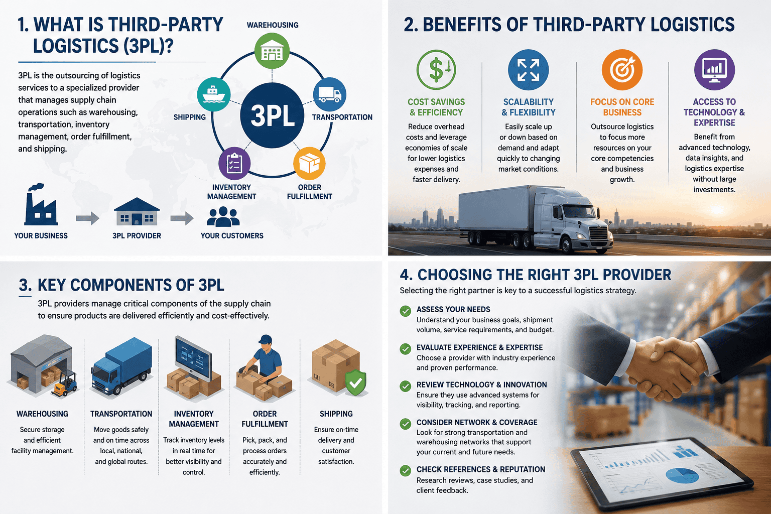 Infographic about third-party logistics services